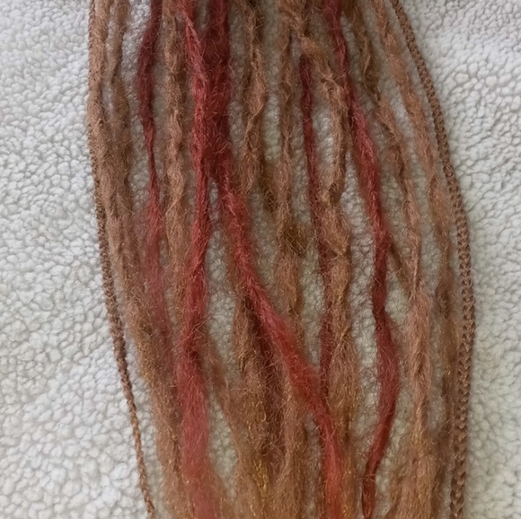 Thin Brown Dreadlock Tie on Ponytail - Picture 6 of 10